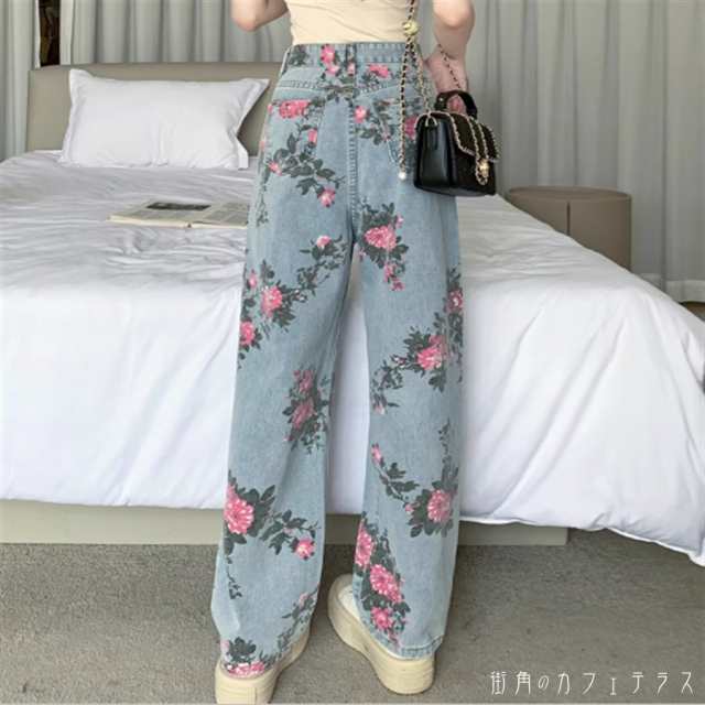 パンツ ボトム ガウチョ ロング マキシ ポケット ハイウエスト ブルーデニム かわいい 大人可愛い 大人女子 綺麗 シンプル カジュアル 大人 上品 おしゃれ お洒落 こなれ感 ラフ コンサバ 着痩せ レディライク 春 夏 20代 30代 40代 レディース 女性 授業参観 デート お出かけの通販は
