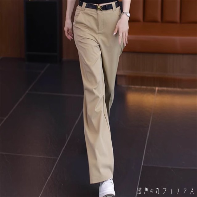 スラックス 4色 フレア Aライン パンツ ボトムス ロング マキシ ポケット ハイウエスト 薄手生地 かわいい 大人可愛い 大人女子 綺麗 シンプル カジュアル 大人 上品 おしゃれ お洒落 こなれ感 ラフ コンサバ 着痩せ ヘルシー 無地 夏 20代 30代 40代 レディース 女性用 ママの通販は