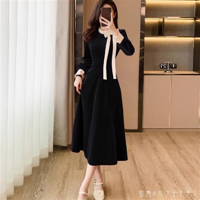 ドレス 2色 ロングドレス ワンピース 衣装 パーティドレス カラードレス ロング ミモレ 長袖 ハイネック Aライン フレア エレガント 可愛い 大人可愛い きれいめ シンプル カジュアル シック コンサバ 華やか 大人 上品 おしゃれ お洒落 主役級 こなれ感 高見え 高級感 無地の通販は