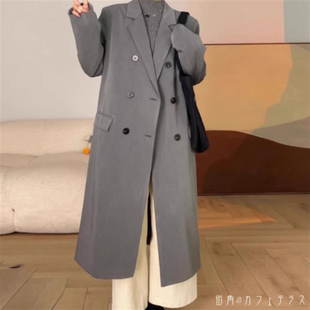 トレンチコート チェスターコート アウター 羽織り 3色 色 ロングコート ミモレ丈 長袖 Vネック 襟付き フレア Aライン ボタン ポケット 秋カラー くすみカラー 薄手生地 かわいい 大人可愛い 綺麗 シンプル カジュアル 大人 上品 おしゃれ お洒落 大人女子 こなれ感の通販は 5,169円