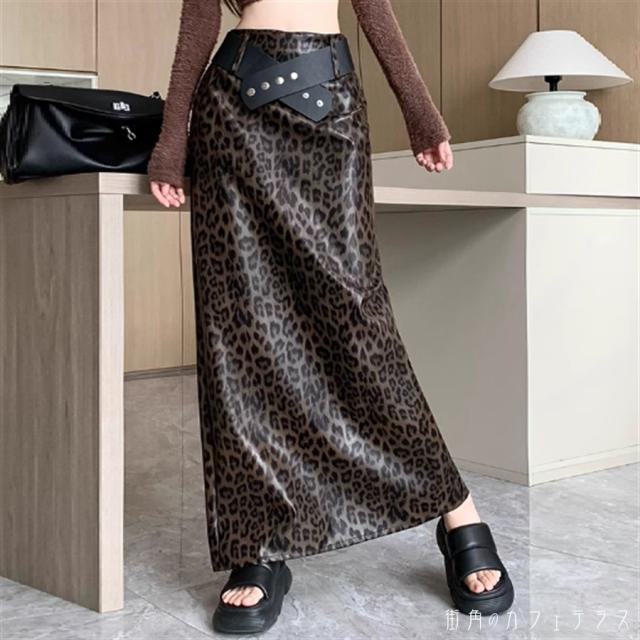 ロングスカート 2色 ペンシルスカート マキシスカート フレア Aライン Iライン スリット かわいい 大人可愛い きれいめ カジュアル 大人 上品 おしゃれ お洒落 こなれ感 コンサバ系 ラフ 抜け感 エレガント レディライク ヒョウ柄 レオパード 秋 冬 誕生日会 20代 30代 40代の通販は 7,480円
