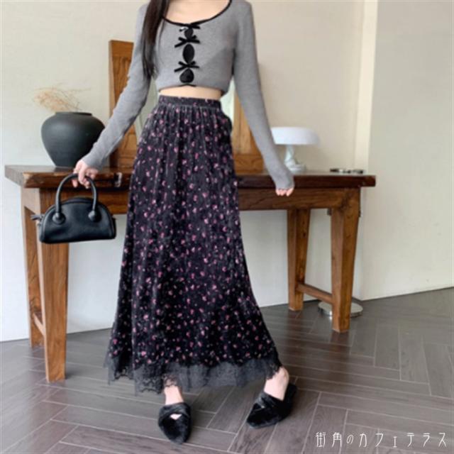 ロングスカート マキシ丈 フレア Aライン 伸縮性 ウエストゴム 厚手 ベロア レース かわいい 大人可愛い きれいめ カジュアル 大人 上品 おしゃれ お洒落 レトロ こなれ感 コンサバ系 ラフ とろみ感 抜け感 レディライク ガーリー フェミニン 花柄 秋 冬 誕生日会 20代 30代の通販は ロングスカート マキシ丈 フレア Aライン 伸縮性 ウエストゴム 厚手 ベロア レース かわいい 大人可愛い きれいめ カジュアル 大人 上品 おしゃれ お洒落 レトロ こなれ感 コンサバ系 ラフ とろみ感 抜け感 レディライク ガーリー フェミニン 花柄 秋 冬 誕生日会 20代 30代の通販は