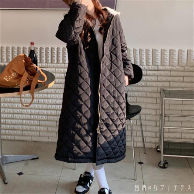 アウター コート 2色 羽織り ダウンジャケット キルティングジャケット ロング ロング丈 アンクル丈 マキシ丈 袖あり 長袖 Vネック フレア Aライン 無地 かわいい 大人可愛い 綺麗 シンプル カジュアル 大人 おしゃれ お洒落 大人女子 こなれ感 コンサバ 定番アイテムの通販は 6,980円