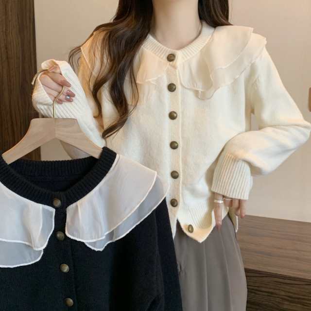 レディース トップス カーディガン レース シアー キュート フェミニン ガーリー 大人かわいい シンプル 長袖 ベージュ ブラック 黒 20代 30代 40代 通勤 通学 オフィス お出掛け 女子会 お呼ばれ 秋冬の通販は