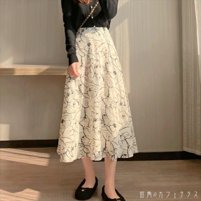 ロングスカート ロング丈 アンクル丈 マキシ丈 フレア Aライン ハイウエスト ファスナー 薄手 かわいい 大人可愛い きれいめ シンプル カジュアル 大人 上品 おしゃれ お洒落 レトロ こなれ感 コンサバ系 ラフ とろみ感 抜け感 レディライク 花柄 夏 誕生日会 20代 30代 40代の通販は