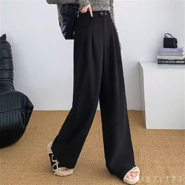 パンツ 4色 色 ガウチョパンツ ボトム フレア Aライン ガウチョ ロング マキシ ハイウエスト 裏起毛 厚手生地 裏地 あったか かわいい 大人可愛い 大人女子 綺麗 シンプル カジュアル 大人 おしゃれ お洒落 こなれ感 ラフ コンサバ 着痩せ 無地 冬 防寒 30代 40代 レディースの通販は 6,480円