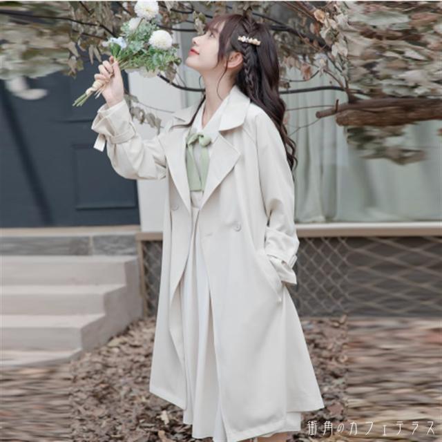 アウター 羽織り トレンチ 袖あり 長袖 Vネック Aライン フレア ロング ミモレ ポケット 薄手生地 かわいい 大人可愛い 大人女子 こなれ感 シンプル カジュアル 大人 上品 おしゃれ お洒落 ラフ コンサバ エレガント フェミニン ガーリー ヘルシー 無地 春 秋 オールシーズンの通販は 6,544円