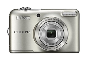(中古品) Nikon デジタルカメラ COOLPIX L32 シルバー 光学5倍ズーム 2005万画素 乾電池タイプ L32SL