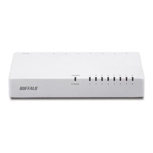 (中古品) バッファロー BUFFALO 10/100Mbps対応 プラスチック筺体 AC電源 8ポート ホワイト スイッチングハブ LSW4-TX-8EP/WHD