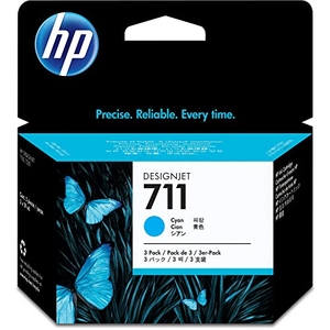 (中古品) 日本HP HP711インクカートリッジ シアン29ml×3 CZ134A