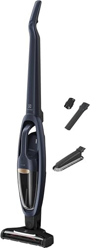 (中古品) エレクトロラックス(Electrolux) Well Q7 ゴミ除去率99%コードレスクリーナー充電時間約4.5時間 ハンディクリーナー搭載 インディゴブルー 5ステップフィルターでキレイな排気 最大モードで約14分運転可能 LEDライト搭載 フローリング カーペット 壁際 エアコン上...