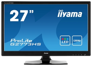 (中古品) iiyama 27インチワイド液晶ディスプレイ LEDバックライト搭載 120Hz駆動パネル HDMIケーブル同梱モデル マーベルブラック PLG2773HS-GB1