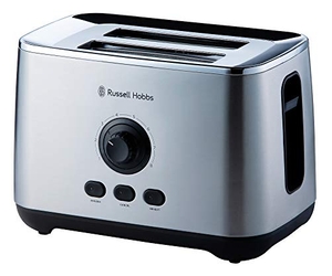 (中古品) 大石アンドアソシエイツ ラッセルホブス トースター ターボトースター 食パン専用 2枚焼 ポップアップ式 シルバー 7780JP
