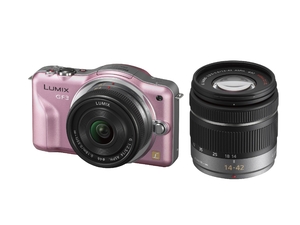 (中古品) パナソニック ミラーレス一眼カメラ LUMIX GF3 ダブルレンズキット フェアリーピンク DMC-GF3W-P 25,141円