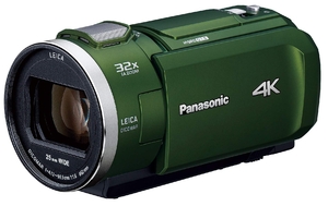 (中古品) パナソニック 4K ビデオカメラ VZX2M 64GB 光学24倍ズーム フォレストカーキ HC-VZX2M-G
