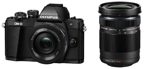 (中古品) OLYMPUS ミラーレス一眼 OM-D E-M10 MarkII EZダブルズームキット ブラック
