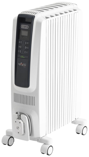 (中古品) Delonghi 【ドラゴンデジタルスマート】 オイルヒーター X字型フィン7枚 「3~8畳」 エコ運転モード搭載 TDDS0712BL