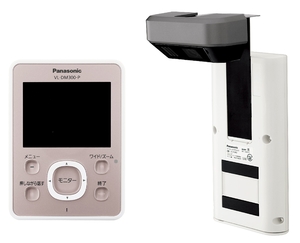 (中古品) Panasonic ワイヤレスドアモニター ドアモニ ピンクゴールド ワイヤレスドアカメラ+モニター親機 各1台セット VL-SDM300-P