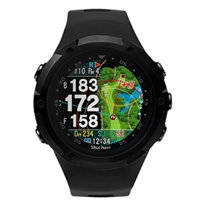 (中古品) Shot Navi W1 Evolve(ショットナビ) ブラック×ブラック GPSゴルフナビ ゴルフ距離計 競技利用OK 高低差 フェアウェイナビ グリーンビュー 海外コース対応