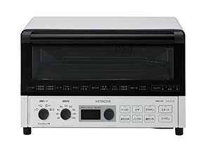 (中古品) 日立 コンベクション オーブントースター 1,300W 一人暮らし 遠赤ヒーター ノンフライ調理 HMO-F100 W ホワイト