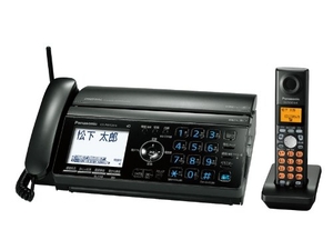 (中古品) パナソニック おたっくす デジタルコードレスFAX 子機2台付き ブラック KX-PW520DL-K