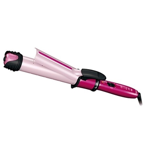 (中古品) テスコム ione マイナスイオンスチームヘアーアイロン 32mm ピンク IPM1632-P