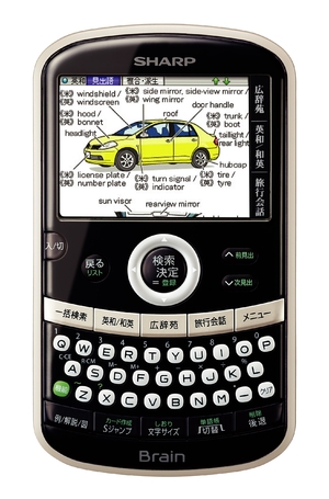 (中古品) シャープ 電子辞書 Brain 英語・旅行モデル PW-AC10-W コンパクトサイズ シルバーホワイト