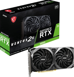 (中古品) MSI GeForce RTX 3050 VENTUS 2X 8G OC ゲーミンググラフィックスカード - 8GB GDDR6X 1807MHz PCI Express Gen 4 x 8 128ビット 3x DP v 1.4a HDMI 2.1 (4K対応)