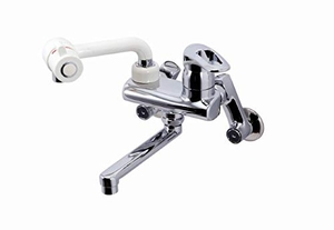 (中古品) イトミック　MZ-1N3P　床置型（密閉式）電気給湯器専用　混合水栓まぜまぜＰ　【熱湯口付／埋め込み配管タイプ】