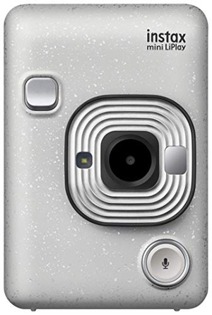(中古品) 富士フイルム(FUJIFILM) チェキ インスタントカメラ/スマホプリンター instax mini LiPlay ストーンホワイト INS MINI HM1 STONE WHITE