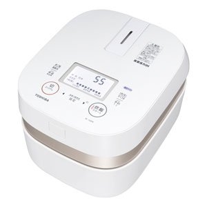 (中古品) 東芝 真空圧力IHジャー炊飯器（5.5合炊き）　グランホワイトTOSHIBA　備長炭かまど本羽釜 RC-10ZPK-W 72,050円