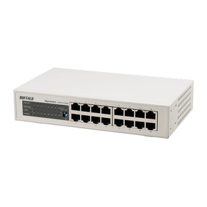 (中古品) バッファロー 16ポート スイッチングハブ Giga LAN Hub 金属筺体 電源内蔵 LSW5-GT-16NSR