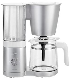 (中古品) ZWILLING ツヴィリング 「 エンフィニジー コーヒーメーカー 」 自動 アロマ抽出 大容量 10杯 保温機能 予約タイマー クリーニングモード 水硬度設定 【日本正規販売品】 Enfinigy Glass Drip Coffee Maker 53103-400
