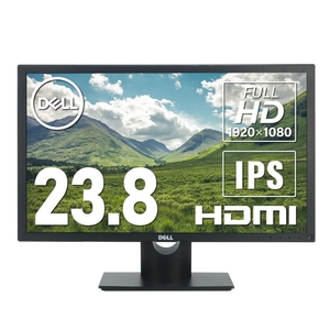 (中古品) Dell Eシリーズ E2418HN / 23.8インチ モニタ/解像度:フルHD（1920x1080） / 広視野角/IPS非光沢/ブルーライト軽減/調節機能/省電力機能/VESA（100 mm）/ VGAケーブル付属/PC King 20,133円