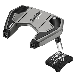 (中古品) TAYLORMADE(テーラーメイド)SPIDERSR(スパイダーエスアール)パター【カタログ純正シャフト装着モデル】フローネックメンズゴルフクラブ右WH/PLホワイト/プラチナ34インチ