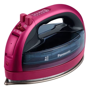 (中古品) パナソニック コードレススチームWヘッドアイロン ピンク NI-WL707-P
