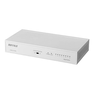 (中古品) バッファロー BUFFALO Giga対応 金属筐体 電源内蔵 8ポート LSW6-GT-8NS/NWH ホワイト スイッチングハブ 簡易パッケージ マグネット 壁掛け設置対応