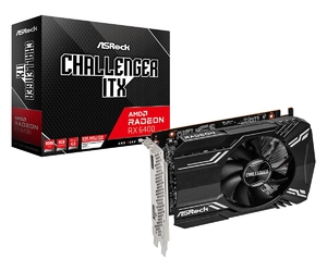 (中古品) ASRock グラフィックボード AMD Radeon RX6400 搭載モデル 【品】 CLI 4G 黒