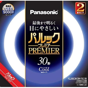 (中古品) パナソニック 30形丸型蛍光灯・クール色（昼光色）【2本セット】Panasonic パルックプレミア FCL30ECW28HF2C2K