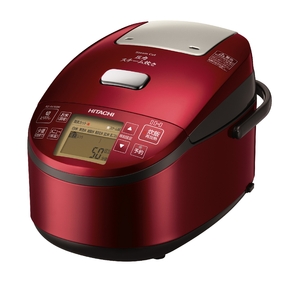 (中古品) 日立 炊飯器 5.5合 圧力&スチームIH ふっくら御膳 本体日本製 打込鉄釜 蒸気カット RZ-AV100M R メタリックレッド