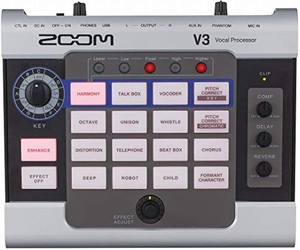 (中古品) ZOOM ズ—ム ボイスチェンジャー ボイスエフェクト ゲーム実況 ライブ配信 オーディオインターフェース ボーカルプロセッサ【メーカー延長保証付】 V3