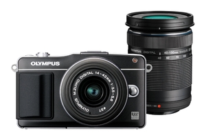 (中古品) OLYMPUS ミラーレス一眼 PEN mini E-PM2 ダブルズームキット ブラック E-PM2 DZKIT BLK 73,509円