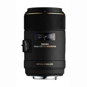 (中古品) SIGMA 単焦点マクロレンズ MACRO 105mm F2.8 EX DG OS HSM シグマ用 フルサイズ対応 258566