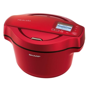 (中古品) シャープ 自動調理 鍋 ヘルシオ ホットクック 1.6L 無水鍋 AIoT対応 レッド KN-HW16D-R