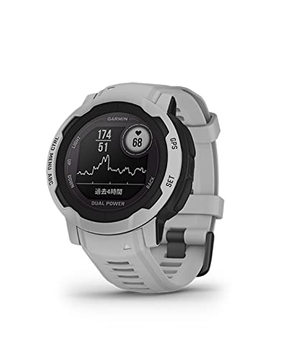 (中古品) ガーミン(GARMIN) Instinct 2 Dual Power Mist Gray 直径45mm Suica対応 タフネスアウトドア GPS ウォッチ 【日本正規品】 小