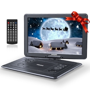 (中古品)【2022新機種】 ポータブルDVDプレーヤー MINLOVE 17.9型 15.6インチ 液晶 5時間連続再生 リージョンフリー CPRM対応 レジューム機能 内蔵スピーカー 軽量 左右270°回転 前後180°反転 TV同期可能 SDカード/USBに対応 3.5mmオーディオ出力 3電源対応 車内/お自宅...
