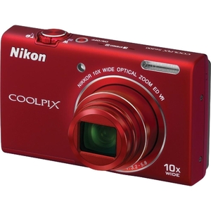 (中古品) Nikon COOLPIX S6200 16 MP デジタルカメラ 10倍光学ズームNIKKOR EDガラスレンズとHD 720pビデオ(レッド) 18,346円