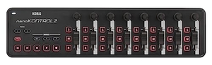 (中古品) KORG 定番 USB MIDIコントローラー nanoKONTROL2 BK ブラック 音楽制作 DTM コンパクト設計で持ち運びに最適 すぐに始められるソフトウェアライセンス込み