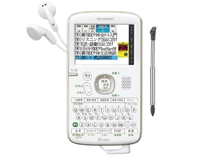 (中古品) SHARP コンパクトカラー電子辞書Brain TOEIC対策モデル ホワイト系 PW-AC21-W