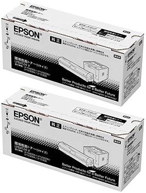 (中古品) EPSON LPB4T24V 環境推進トナー 純正品 Sサイズ 2本セット